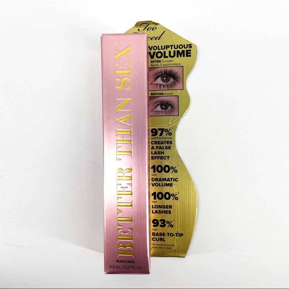 TOO FACED🌺Better Than Sex Volumizing Mascara Black Standard Size - Picture 8 of 9